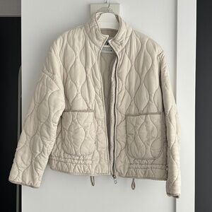 Cream Bomber Jacket